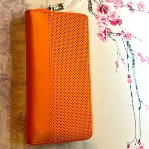 Cypris Morpho Orange long clutch wallet